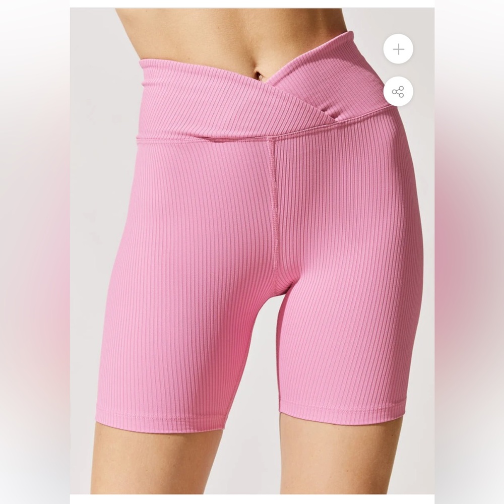 Year of Ours pink ribbed biker short! NEVER WORN
